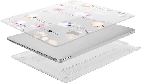 MOSISO Compatible with MacBook Air 13 inch Case 2022 2021 2020 2019 2018 Release A2337 M1 A2179 A1932 Retina Display Touch ID, Plastic Hard Shell Case&Keyboard Cover&Screen Protector, Dry Flower in Saudi Arabia