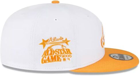 عصر جديد اتلانتا الشجعان 9FIFTY كوبرستاون 2000 كل النجوم لعبة التصحيح Snapback قبعة البوب ​​البرتقالية، قبعة قابلة للتعديل in Saudi Arabia