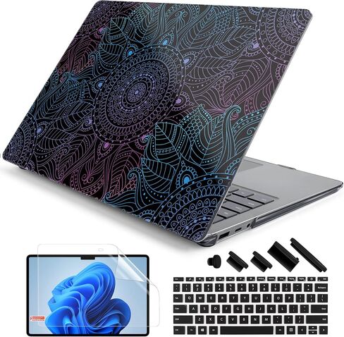 DONGKE Case Compatible with 13.5" Microsoft Surface Laptop 5/4 / 3 Laptop with Metal Keyboard 2022 2021 2019 (Model: 1951/1868), Hard Shell Case with Keyboard Cover & Screen Film, Right & Left Brain in Saudi Arabia