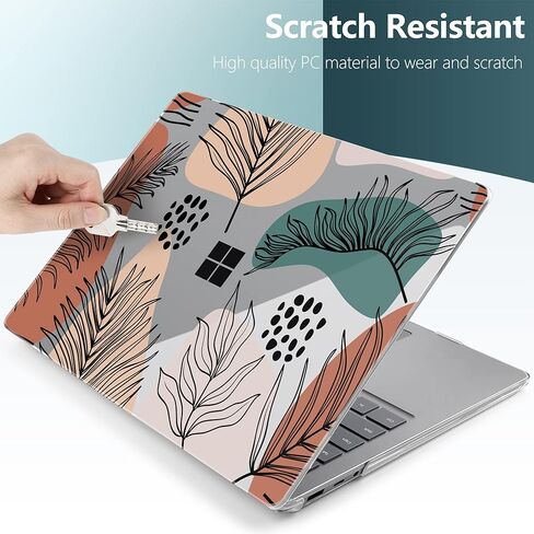 حافظة DONGKE متوافقة مع كمبيوتر محمول Microsoft Surface 13.5 بوصة 5/4 / 3 مع لوحة مفاتيح معدنية 2022 2021 2019 (الطراز: 1951/1868)، حافظة صلبة مع غطاء لوحة مفاتيح وفيلم شاشة، الدماغ الأيمن والأيسر in Kuwait