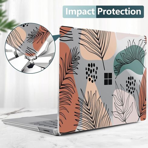 حافظة DONGKE متوافقة مع كمبيوتر محمول Microsoft Surface 13.5 بوصة 5/4 / 3 مع لوحة مفاتيح معدنية 2022 2021 2019 (الطراز: 1951/1868)، حافظة صلبة مع غطاء لوحة مفاتيح وفيلم شاشة، الدماغ الأيمن والأيسر in Kuwait