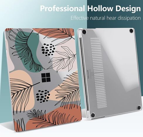 حافظة DONGKE متوافقة مع كمبيوتر محمول Microsoft Surface 13.5 بوصة 5/4 / 3 مع لوحة مفاتيح معدنية 2022 2021 2019 (الطراز: 1951/1868)، حافظة صلبة مع غطاء لوحة مفاتيح وفيلم شاشة، الدماغ الأيمن والأيسر in Kuwait