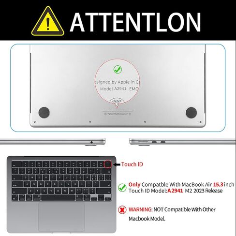 Case for New MacBook Air 15 Inch (2023 2024 Release Model: M3 A3114 M2 A2941 Chip 15.3 Inch Protective Case& Keyboard Cover & Dust Plug，(Rose Gold) Wormhole G4 in Saudi Arabia