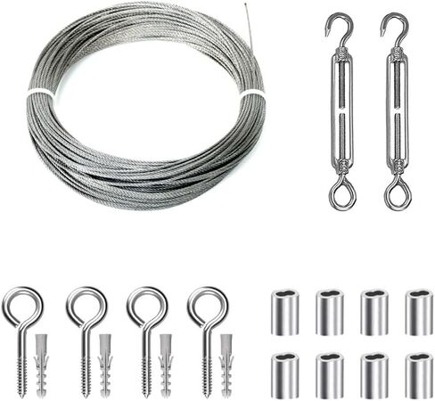 String Light Hanging Kit，304 Stainless Steel Turnbuckle Wire Tensioner Kit, Cable Rope Kit, Outdoor Light Guide Wire  for Cables Wire,Garden Wire,Fence Wire in Saudi Arabia
