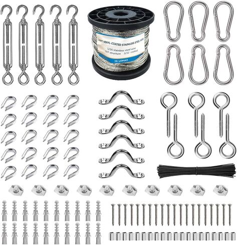 String Light Hanging Kit，304 Stainless Steel Turnbuckle Wire Tensioner Kit, Cable Rope Kit, Outdoor Light Guide Wire  for Cables Wire,Garden Wire,Fence Wire in Saudi Arabia