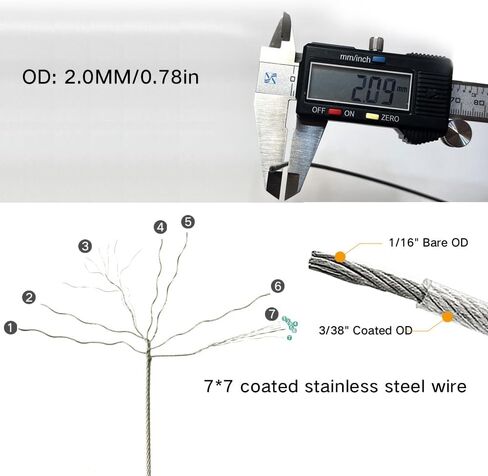 String Light Hanging Kit，304 Stainless Steel Turnbuckle Wire Tensioner Kit, Cable Rope Kit, Outdoor Light Guide Wire  for Cables Wire,Garden Wire,Fence Wire in Saudi Arabia
