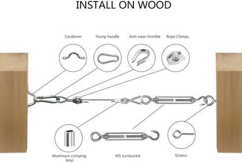 String Light Hanging Kit，304 Stainless Steel Turnbuckle Wire Tensioner Kit, Cable Rope Kit, Outdoor Light Guide Wire  for Cables Wire,Garden Wire,Fence Wire in Saudi Arabia