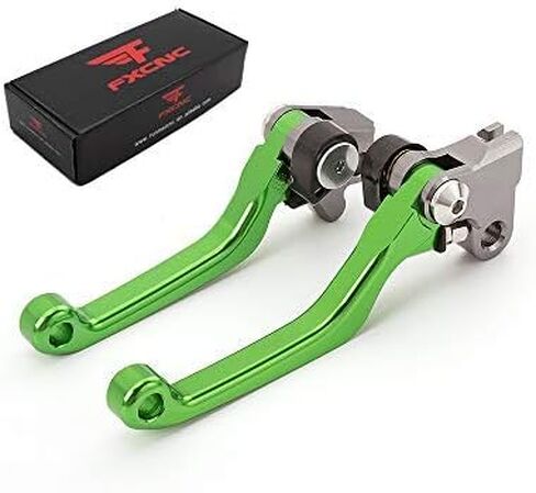 FXCNC CNC الألومنيوم الترابية دراجة محور الفرامل رافعة مجموعة متوافق مع KX250F KX450F KX 250F 450F 2013-2018، KX250 2019-2020 in Saudi Arabia