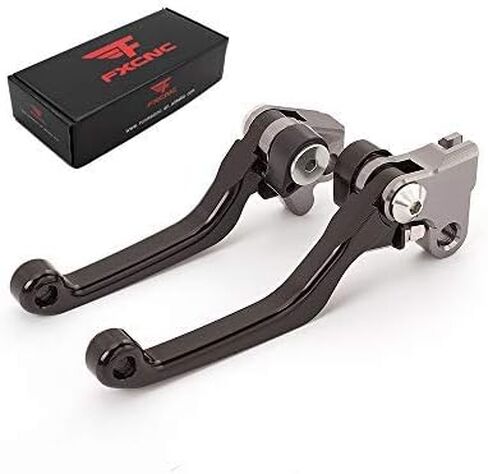 FXCNC CNC الألومنيوم الترابية دراجة محور الفرامل رافعة مجموعة متوافق مع KX250F KX450F KX 250F 450F 2013-2018، KX250 2019-2020 in Saudi Arabia