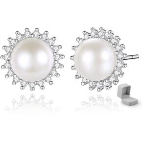 Pearl Earrings for Women 14K Gold Plated Freshwater Cultured Baroque Pearl drop Earrings Gold Pearl Earrings Dangle for Girls Mother Wife Her 2 Pairs