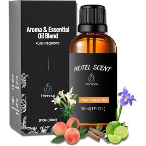 Royal Tranquility Essential Oil, Hotel Collection Diffuser Oil, Inspired by Ritz-Carlton Hotel, Lemon, Jasmine and Amber, Home Luxury & Hotel Scents for Diffuser, Pure Diffuser Oil for Aromatherapy