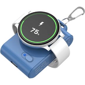 Portable Watch Charger for Samsung,2000mAh 2-in-1 Magnetic Samsung Watch Charger,Travel Wireless Power Bank,Galaxy Watch Charger for Galaxy Watch 6/6 Classic/5/5Pro/5 LE/4/4 Classic/3(Red)