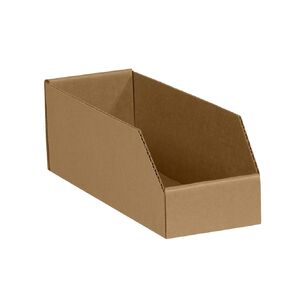 Aviditi Corrugated Cardboard Storage Bins, 6"x 9"x 4 1/2", Kraft, Pack of 25, For Warehouse, Garage and Home Organization