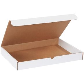 Top Pack Supply Literature Mailers, 17 1/8" x 11 1/8" x 2", White (Pack of 50)