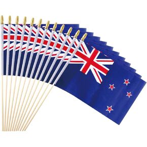 25 حزمة من أعلام نيوزيلندا الصغيرة المحمولة على عصا مقاس 5x8 بوصة in Kuwait