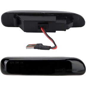 Clear Lens Sequential LED Front Fender Side Marker Turn Signal Blinker Lights Assembly Compatible with BMW 3 Series E46 Sedan/Wagon 1999-2001,Coupe/Convertible 1999-2003,Compact 2000-2004