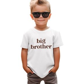Big Brother Shirt Toddler Baby Boy Promoted to Big Brother Announcement Tshirt Kids Short Sleeve Clothes