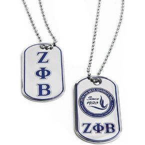 Zeta Phi Beta Reversible Dog Tags