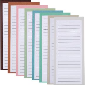 8 Pcs Refrigerator Magnetic Notepads Magnetic Note Pads Lists Grocery Shopping Magnet Pad Full Magnet Back Notepads for Fridge Kitchen Shopping Grocery