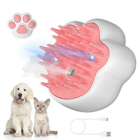 Steamy Cat Brush,4 In1 Cat Brush for Removing Tangled and Loose Hair, Steam Cat Brush for Massage, Hair Removal Comb for Pet