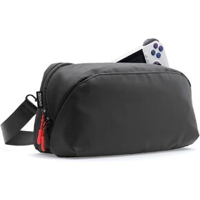 Gamer Sling Carrying Bag for ROG Ally and Portable Handheld Consoles Steam Deck, Steam Deck OLED, Legion Go, Nintendo Switch, Crossbody Removable Shoulder Strap Lightweight Daily Travel Case