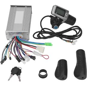 VBESTLIFE 36/48V 500W Electric Bicycle Brushless Motor Controller Kit,Electric Bike Brushless Controller with LCD Display Throttle Grip Kit