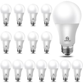 Energetic 60W Equivalent, A19 LED Light Bulb, 5000K Daylight, E26 Medium Base, Non-Dimmable LED Light Bulb,750lm,UL Listed 16-Pack