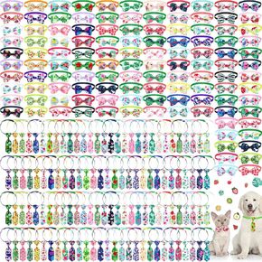 Sadnyy 240 قطعة من ربطات عنق الكلاب بكميات كبيرة تتضمن 120 ربطة عنق للكلاب و120 ربطة عنق صيفية ربيعية للكلاب، أربطة عنق للكلاب، ربطات عنق هاواي قابلة للتعديل للكلاب الصغيرة والمتوسطة والقطط in Kuwait