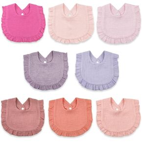 Baby Bibs Muslin Bibs Baby Drooling Bibs for Girls Baby Drool Bibs Feeding Bibs Soft Absorbent Bibs for Baby Boy Girl