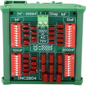 لوحة مكثف قابلة للبرمجة مكونة من 4 أرقام 1nF-9999nF مكثف فيلم بولي بروبيلين قابل للتعديل DC100V AC70V (DNC2B04) صندوق سعة لوحة مكثف قابلة للبرمجة in Kuwait