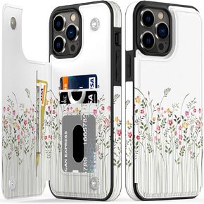 bemal for iPhone 13 Pro Case,Luxury Flip Folio Leather Wallet Case Cover with Unique Fashion Designs for Men Women Girls,Card Slots Kickstand Protective Phone Case for iPhone 13 Pro 6.1" Green