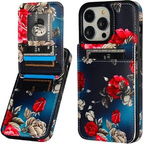 Vaburs Compatible with iPhone 14 Pro Max Case Wallet with Credit Card Holder, White Leopard Cheetah Pattern Flip Premium PU Leather Magnetic Closure Shockproof Protective Cover 6.7" in Saudi Arabia