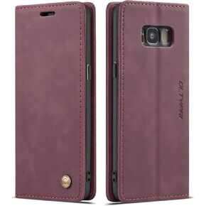 QLTYPRI Case for Samsung Galaxy S10 Plus, Vintage PU Leather Wallet Case Card Slot Kickstand Magnetic Closure Shockproof Flip Folio Case Cover for Samsung Galaxy S10 Plus - Black in Saudi Arabia