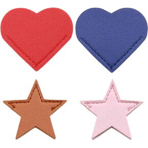4PCS Leather Bookmark Page Corner Reading Mark Page Corner Bookmark Leather Star and Heart Bookmark Suitable for Book Marker