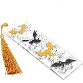 Fourth Wing Dragon Bookmark with Tassel - Fantasy & Bookish Merch