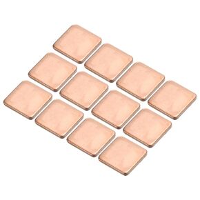MECCANIXITY Heatsink Copper Pad Shim 15mm x 15mm x 1.8mm Thermal Conductive Heat Sink for Electronic Chip Cooling Pack of 12