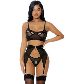Forplay womens Kiss of Gold Lingerie Set