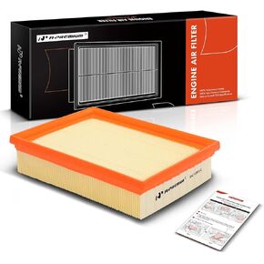 A-Premium Engine Air Filter Compatible with Ford Fusion 2006-2012 & Lincoln Zephyr 2006 & Mercury Milan 2006-2011, V6 3.0L, Flexible Panel, Replace# 6E5Z9601GA