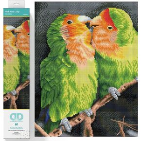 DIAMOND DOTZ ® - Nick and Lucy, Full Drill, Square Dotz, Square Diamond Painting Kits, Square Drill Diamond Painting, Diamond Painting Square Drill, Square Diamond Art, 16.1"x16.1"