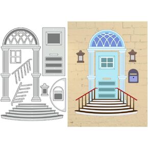 BENECREAT Mailbox Cutting Dies, Envelope Mailbox Bucket Decorative Embossing Template for DIY Scrapbooking, Photo Albums and Decorative Embossed Paper Cards, 0.8mm Thick