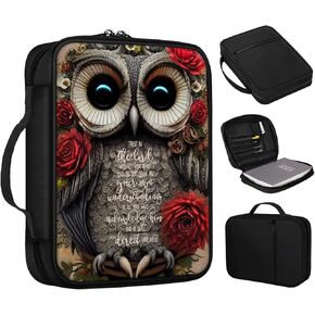 Bible Cover, Be Still and Know Hummingbird Bible Case with Handle and Zippered Pocket Standard Size Holy Bible Bag Women Gifts, Church Bag Portable Bible Carrying Book Case for Bible Study