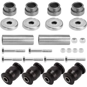 Front Lower Arm Bushing, Cover & Collar Repair Kit with Bolt & Nut for Yamaha G&E G22 G29 OEM# 401-22128-01-00/90381-18001-00/2HR-23526-00-00/90387-12016-00