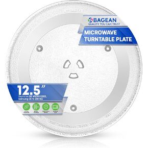 Microwave Plate Replacement 12.5" for GE WB39X10003 Samsung DE74-20015G Microwave Glass Plate - Rotating Glass Microwave Turntable Plate Oven Spinning Dish Tray For Better Reheating and Cooking