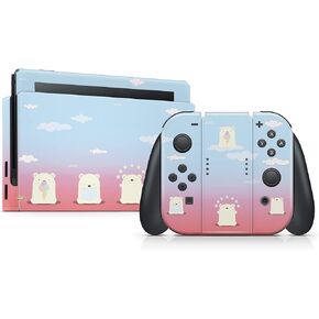 Tacky Design Cute Bears Skin Compatible with Nintendo Switch Skin - Premium Vinyl 3M Kawaii Stickers Set - Switch Skin Compatible with Joy Con, Console, Dock,- Decal Full Wrap