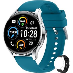 Smart Watch for Men Women Fitness: (Make/Answer Call) Bluetooth Smartwatch for Android iOS Phone Waterproof Sport Running Digital Watches Blood Pressure Heart Rate Monitor Sleep Tracker Step Counter