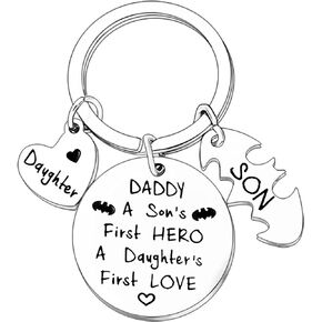 Dad Gifts Keychain for Daddy from Daughter Son Father’s Day Birthday Gift for Dad Gifts for Stepdad Daddy Keyring