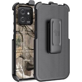 Nakedcellphone Holster Series for Motorola ThinkPhone Case, Special Ops Tactical Armor Rugged Shield Protective Cover and [Rotating Ratchet] Belt Clip - Black