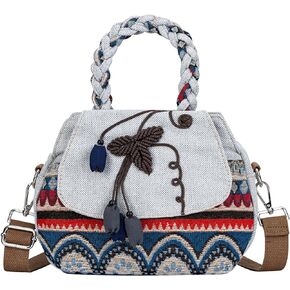 Tote Bag for Women With Zipper, Small Crossbody Bags for Women Trendy, Hand-Woven Shoulder Bag, Handbags for Women