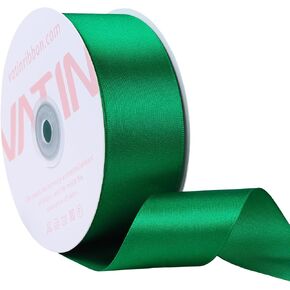 VATIN 1-1/2 Inch Hot Pink Solid Satin Ribbon, 50 Yards Craft Fabric Ribbon for Gift Wrapping, Floral Arrangements, Wedding Decor, and Party Ornaments
