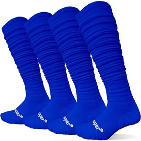 Youper Scrunch Padded Football Socks 2 Pack, Extra Long Sports Soccer Socks for Men & Boys